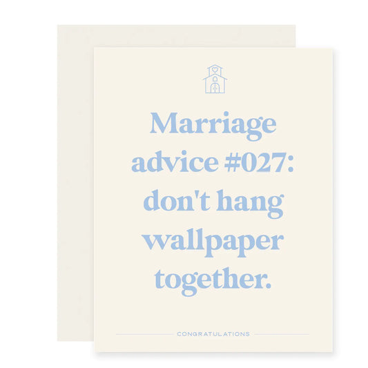 Don't Hang Wallpaper Wedding Card