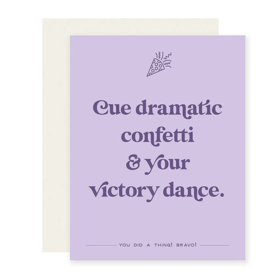 Confetti Victory Dance Card