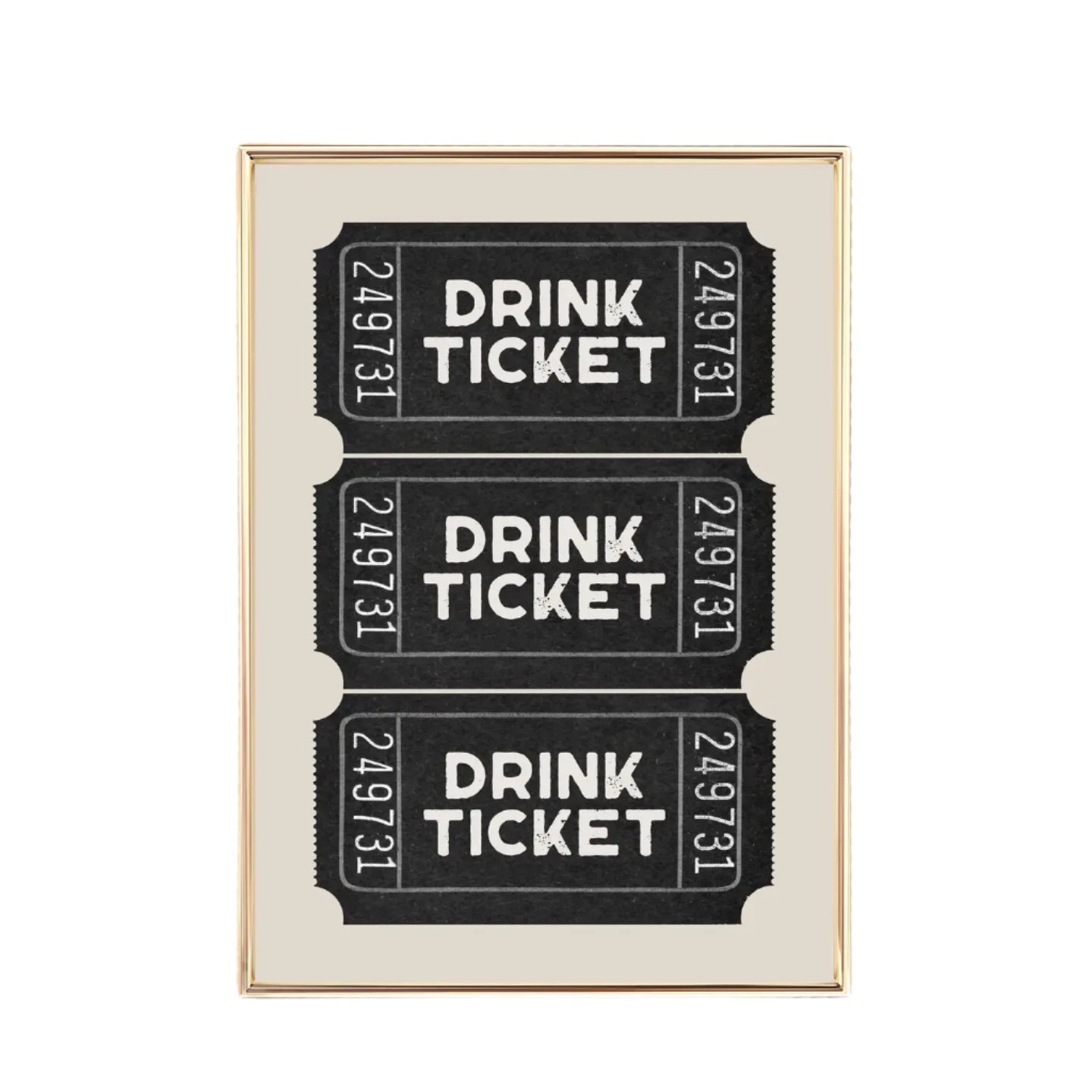 Black Drink Ticket-8x10 (unframed)