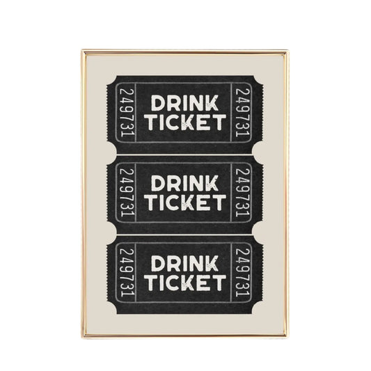 Black Drink Ticket-8x10 (unframed)