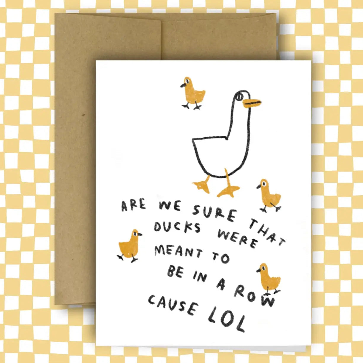 Ducks In A Row Greeting Card