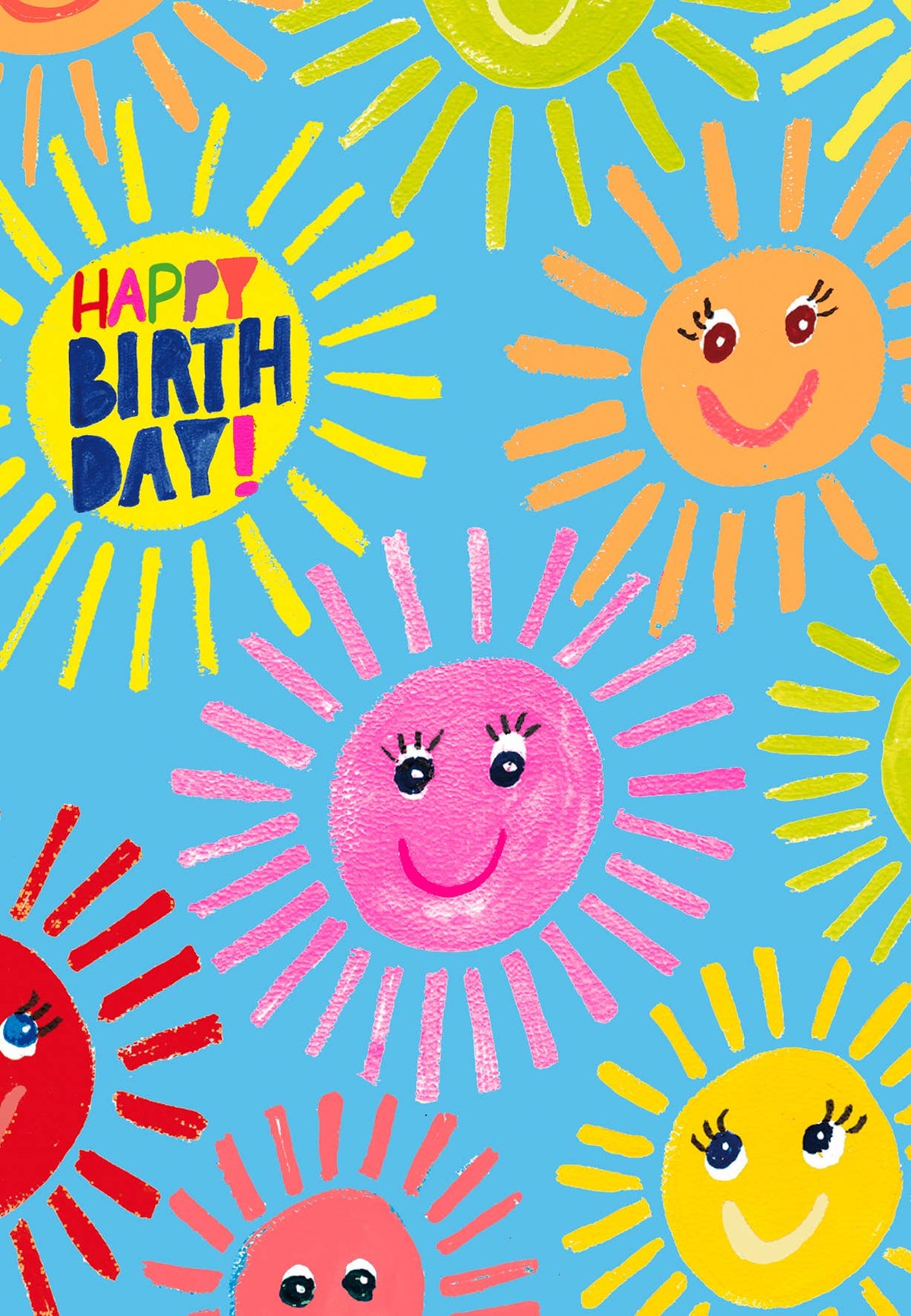 Smiley Sun Birthday Card