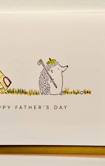 Father's Day Hedgehog Golfer