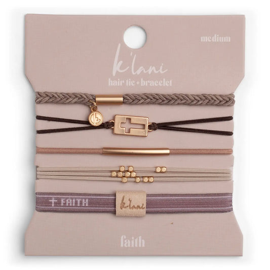 K'Lani Hair Tie Bracelet- Faith