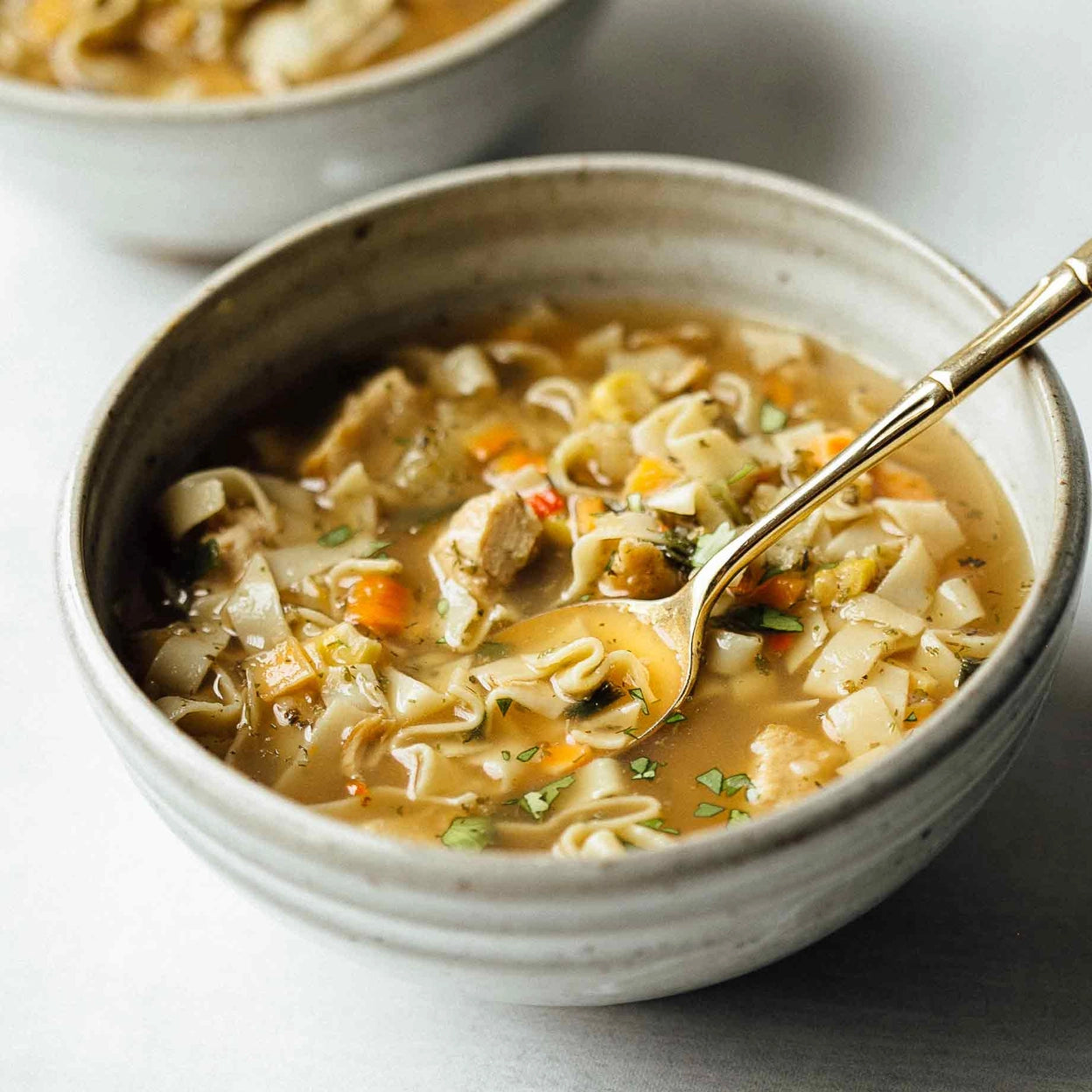 Farmhouse Chicken Noodle Soup for 2