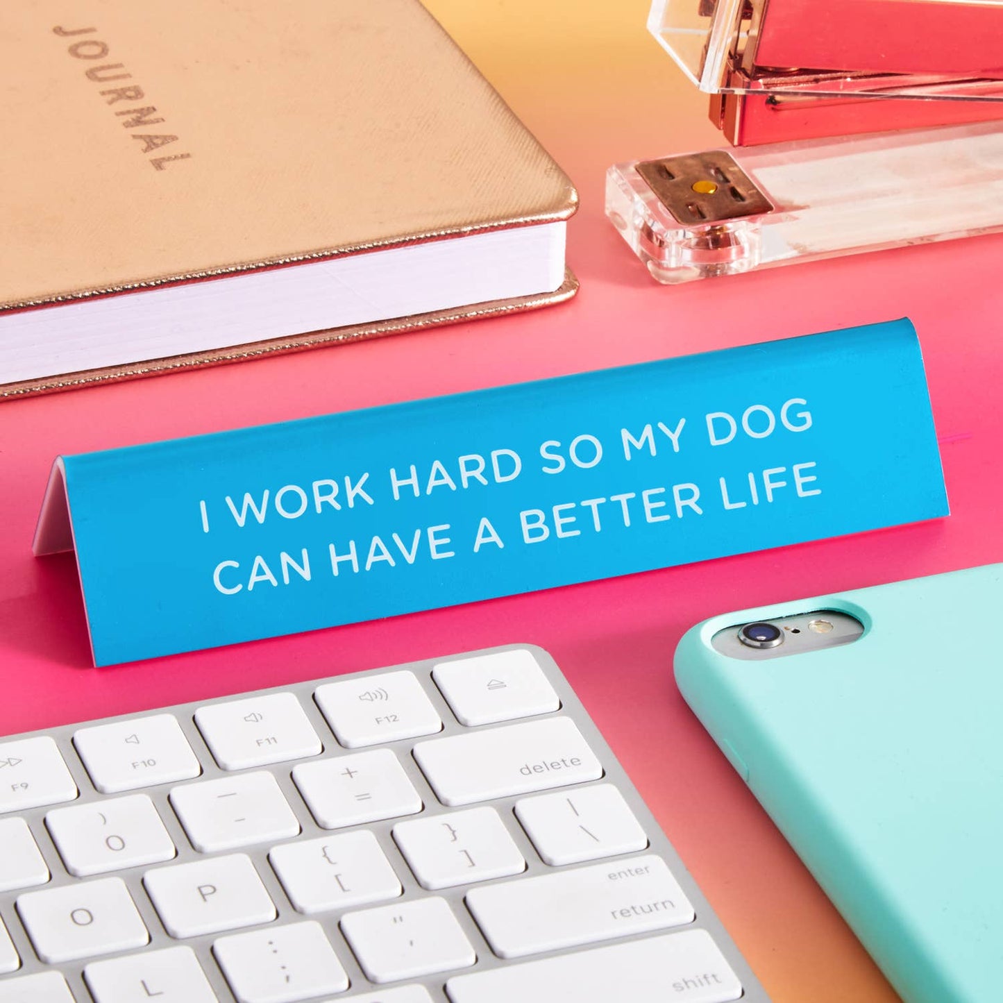 I Work Hard So My Dog Can Have a Better Life Desk Sign