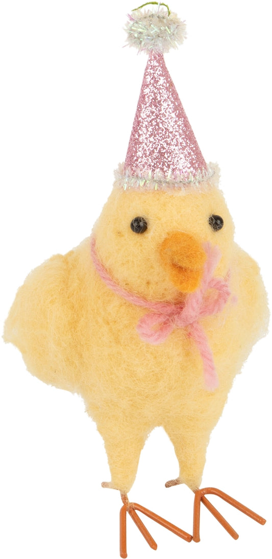 Felt Standing Chick With Party Hat