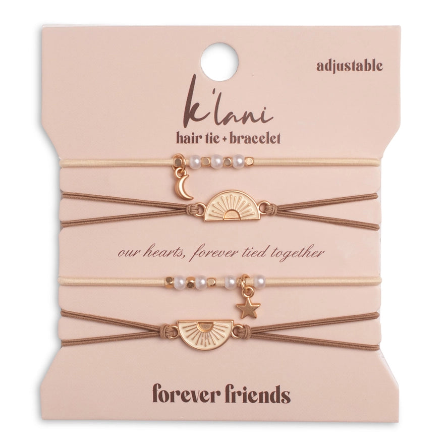 K'Lani Hair Tie Bracelet- Forever Friends