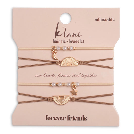 K'Lani Hair Tie Bracelet- Forever Friends
