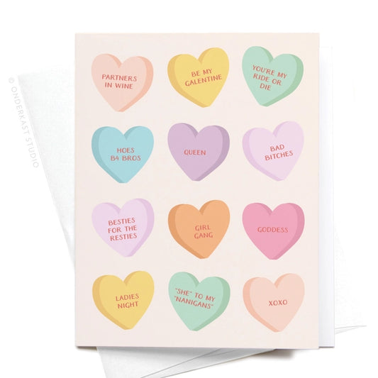 Galentine's Candy Hearts Card