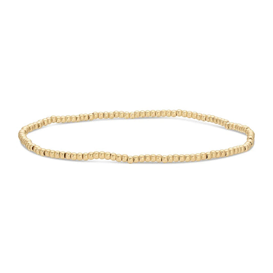 2mm Gold Bead Bracelet