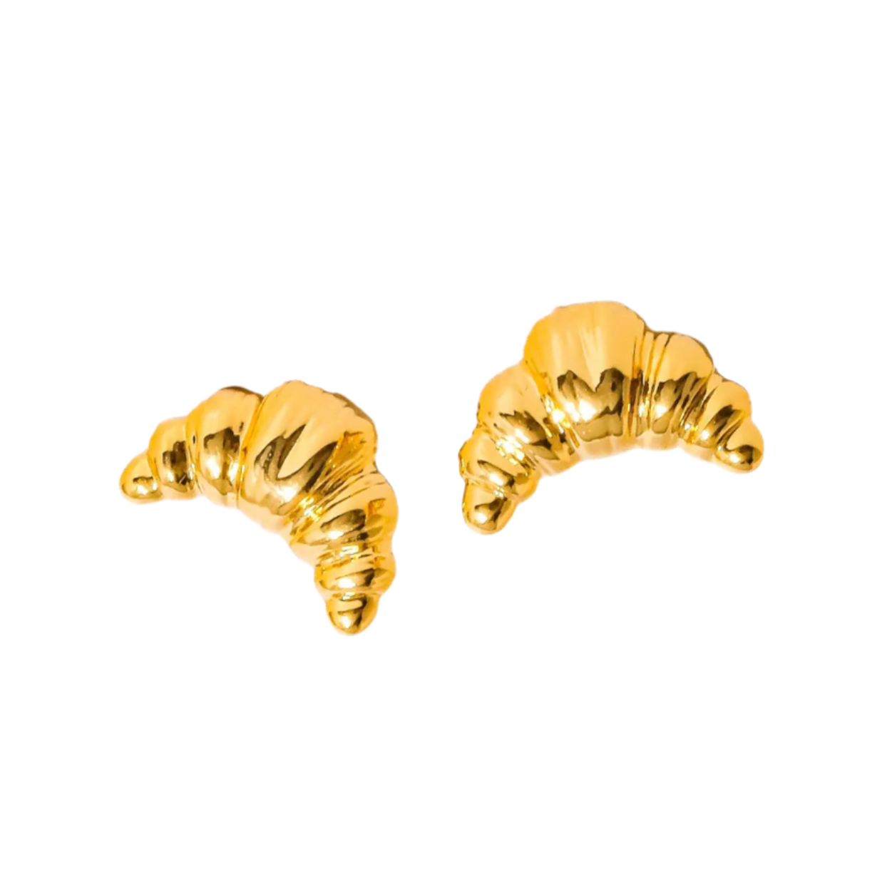 Gold Croissant Earrings
