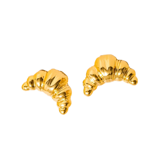 Gold Croissant Earrings