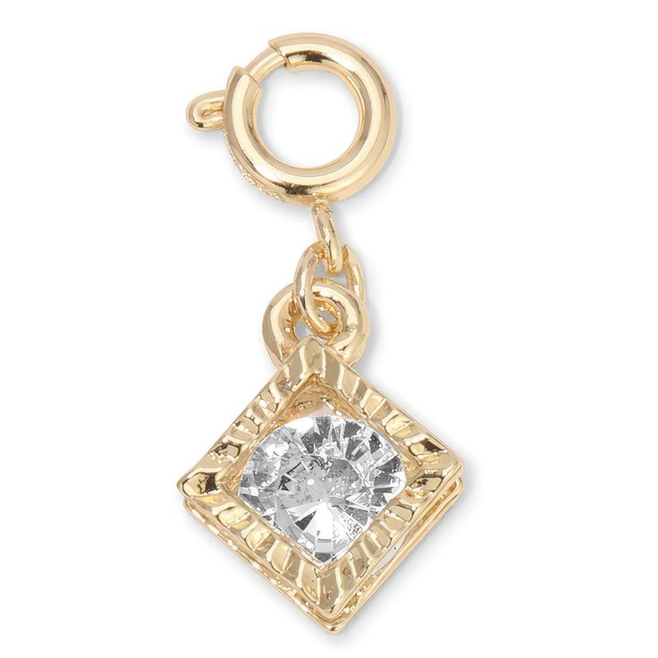 Charm- Rhinestone Diamond Gold