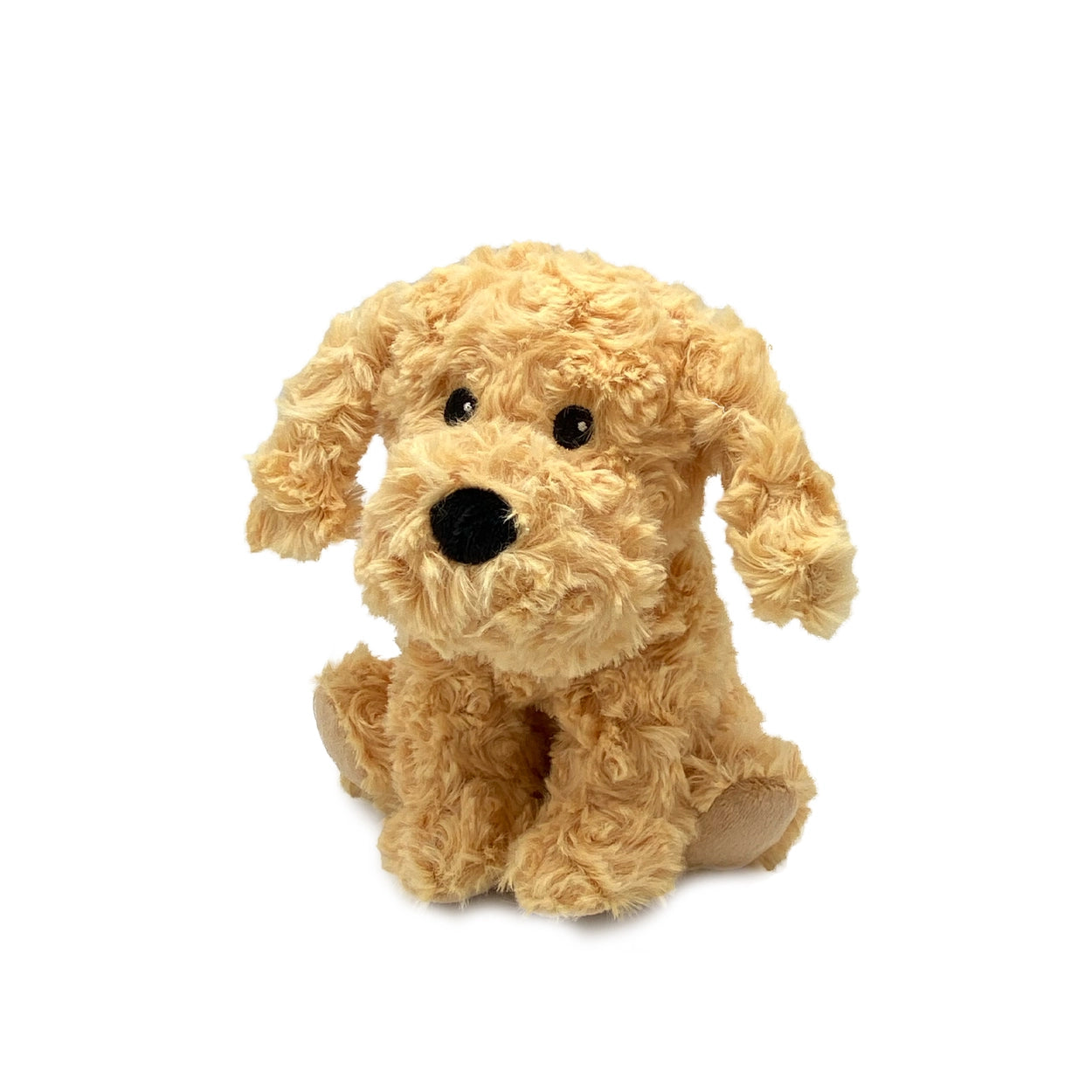 Golden dog stuffed animal Warmies on on a white background