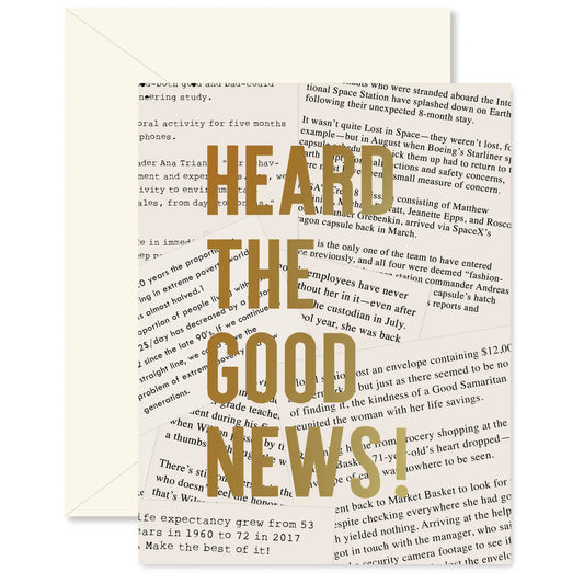 Heard The Good News Greeting Card
