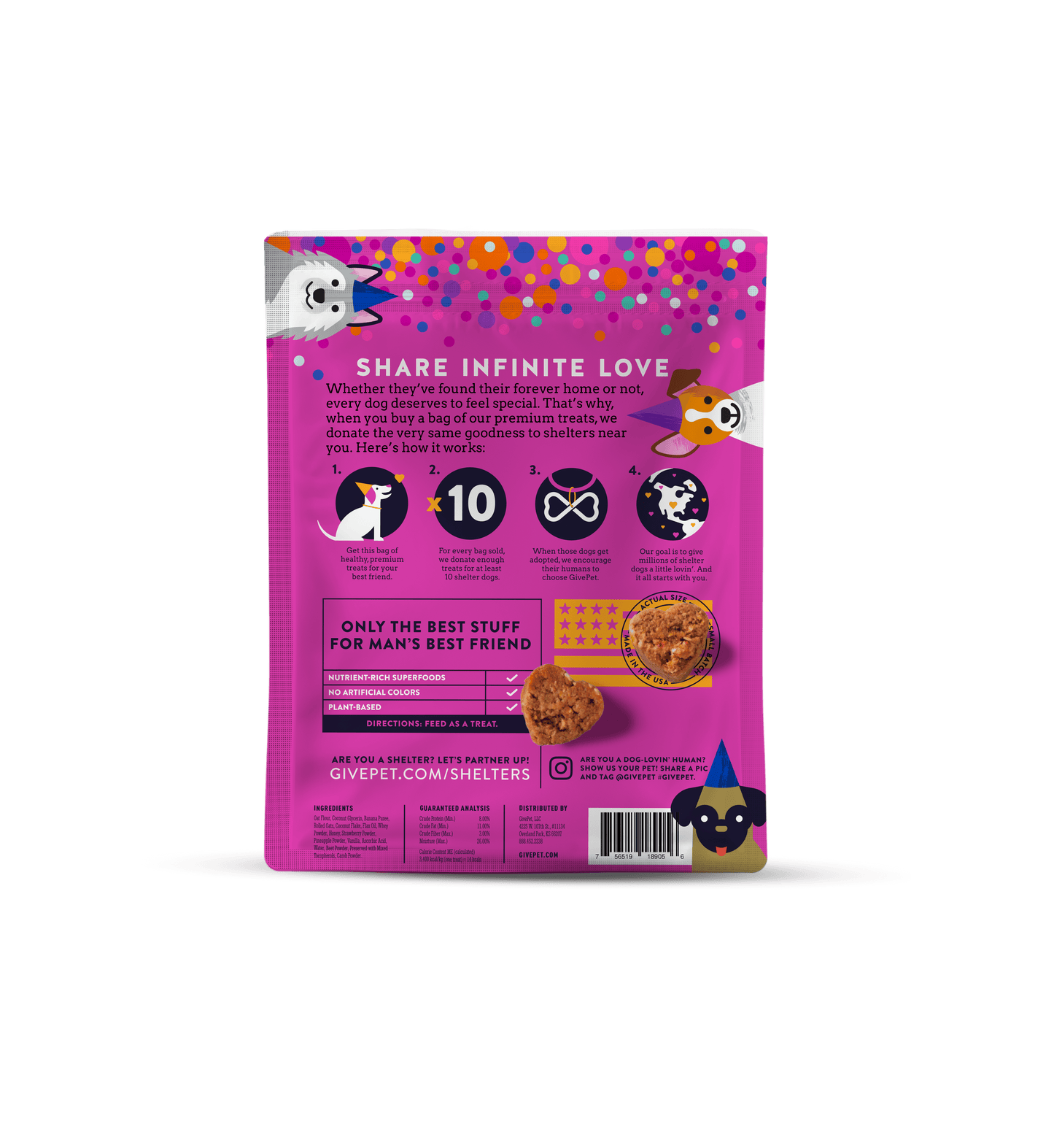 Give Pet- Gotcha Day Paw-ty Soft Baked Dog Treats