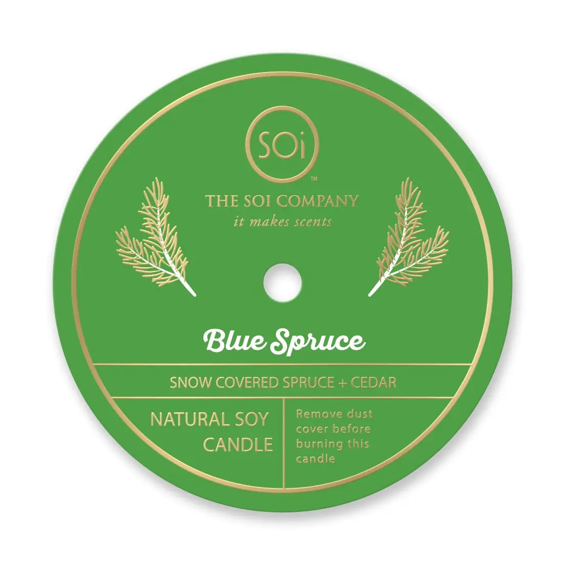 Holly Jolly Icon Glass Candle