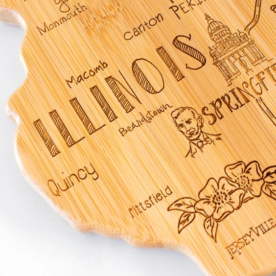 Explore Illinois Cutting and Serving Board