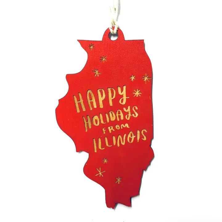 Happy Holidays From Illinois Ornament