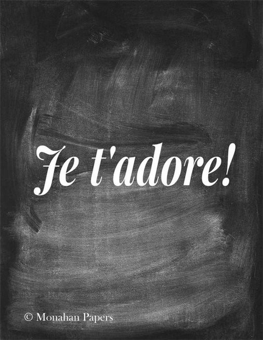 Je T'Adore! Card