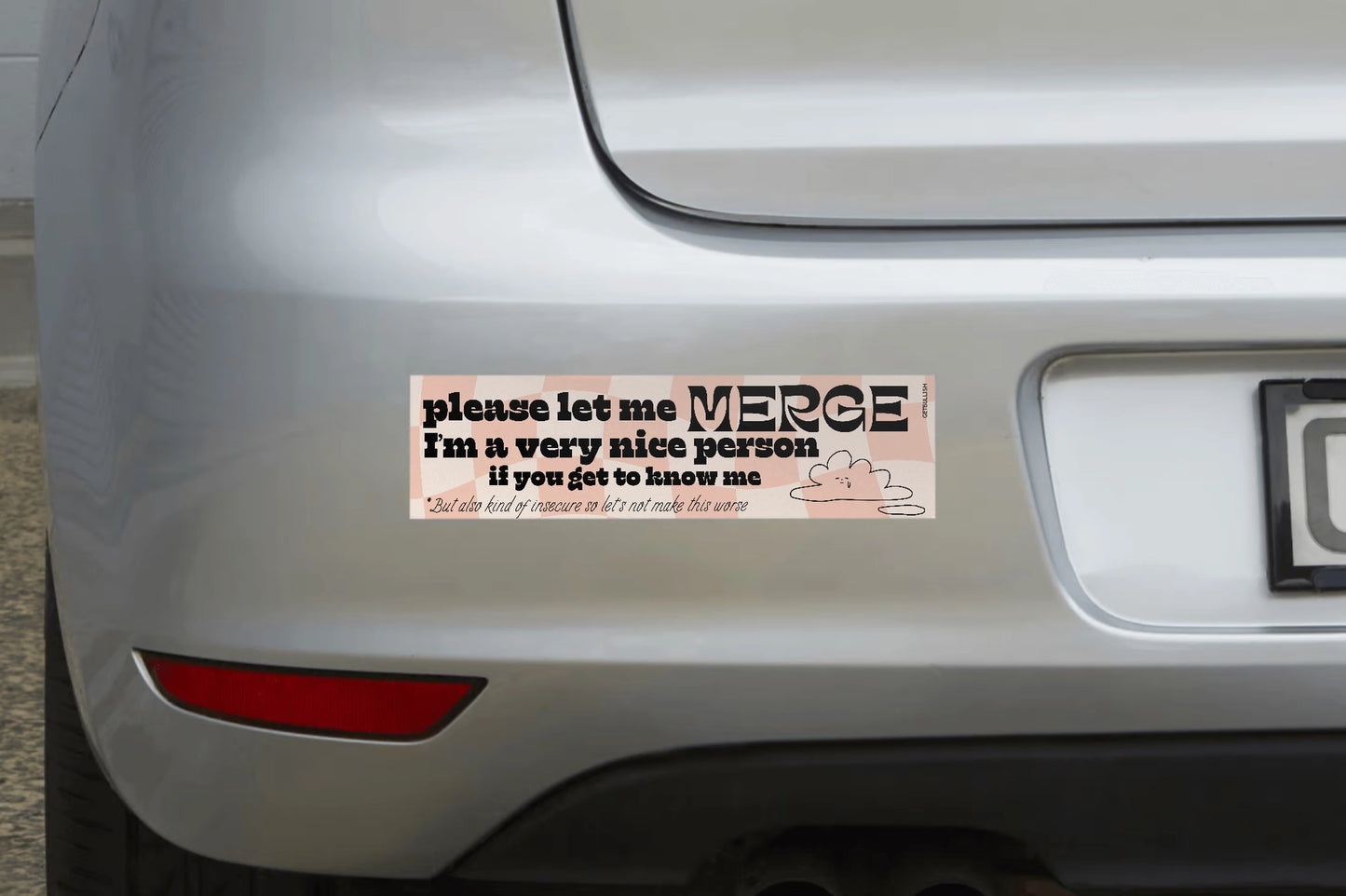 Please Let Me Merge Bumper Sticker
