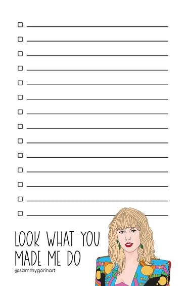 Look What You Made Me Do Notepad