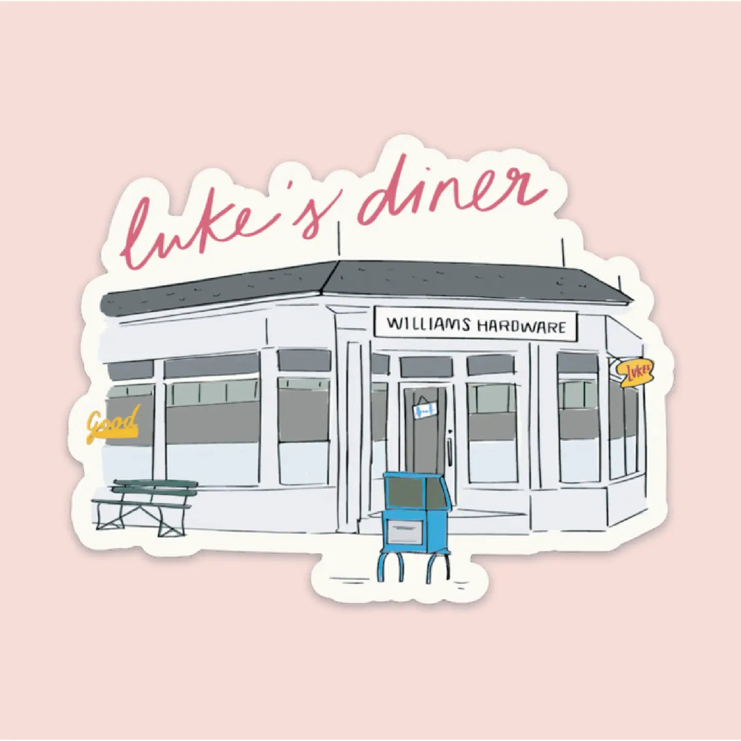 Luke's Diner Illustrated Sticker