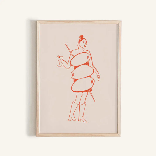 Miss Martini Mini Art Print 5x7 Unframed