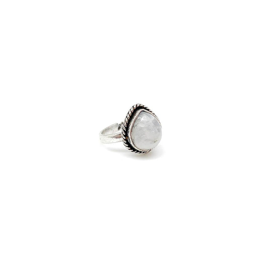 Semiprecious Stone Adjustable Ring – Moonstone