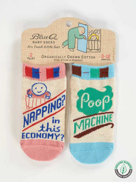 Napping/Poop Machine Baby Socks
