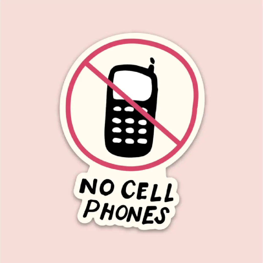 No Cell Phones Sticker