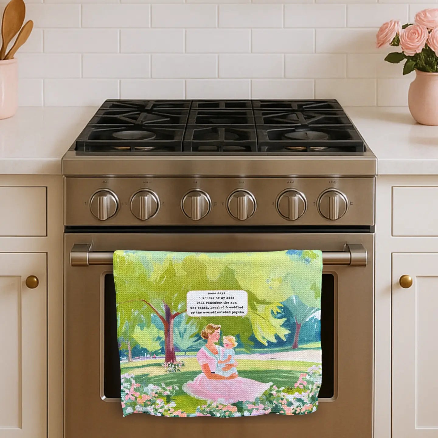 Reversible Tea Towel- Overstimulated Psycho