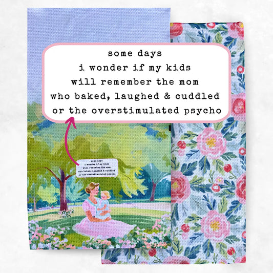 Reversible Tea Towel- Overstimulated Psycho