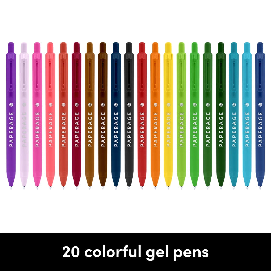 Retractable Gel Pens-20 Color Pack