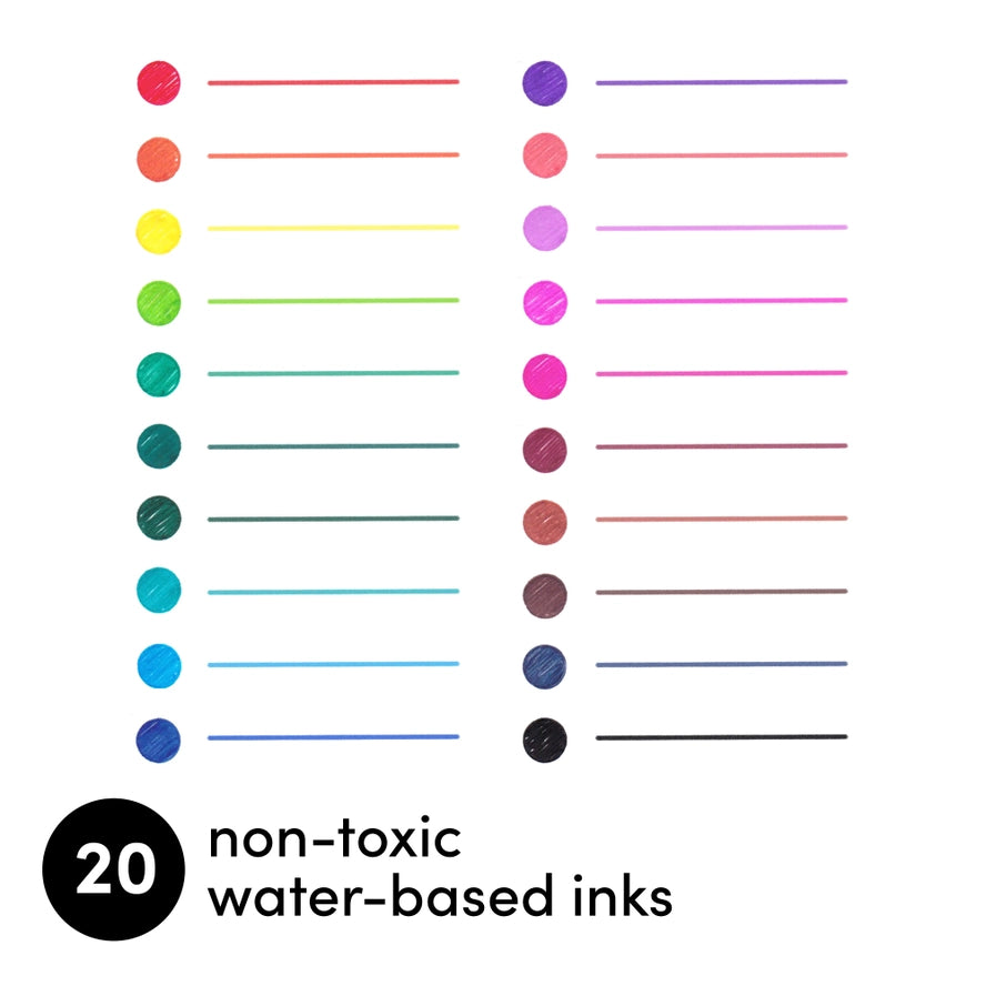 Retractable Gel Pens-20 Color Pack