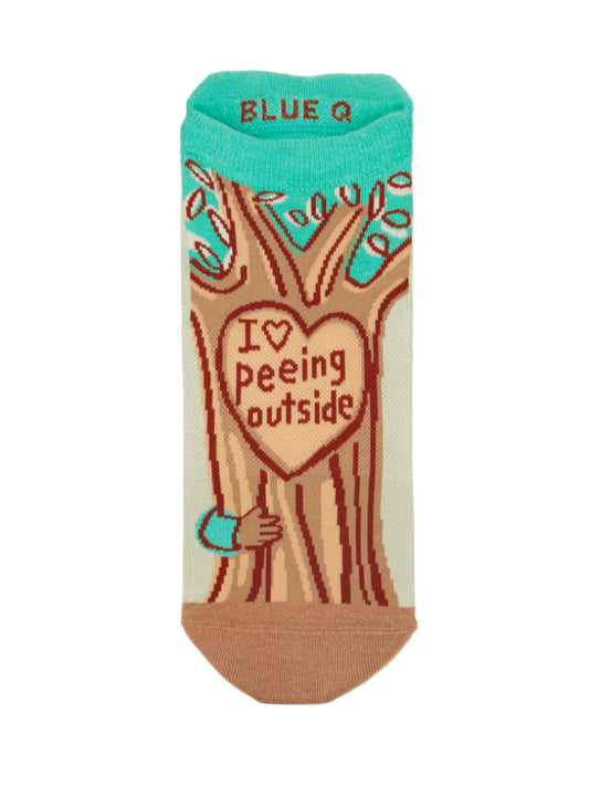 I Love Peeing Outside Sneaker Socks