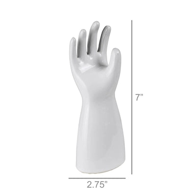 Petite Glove Mold, White Ceramic