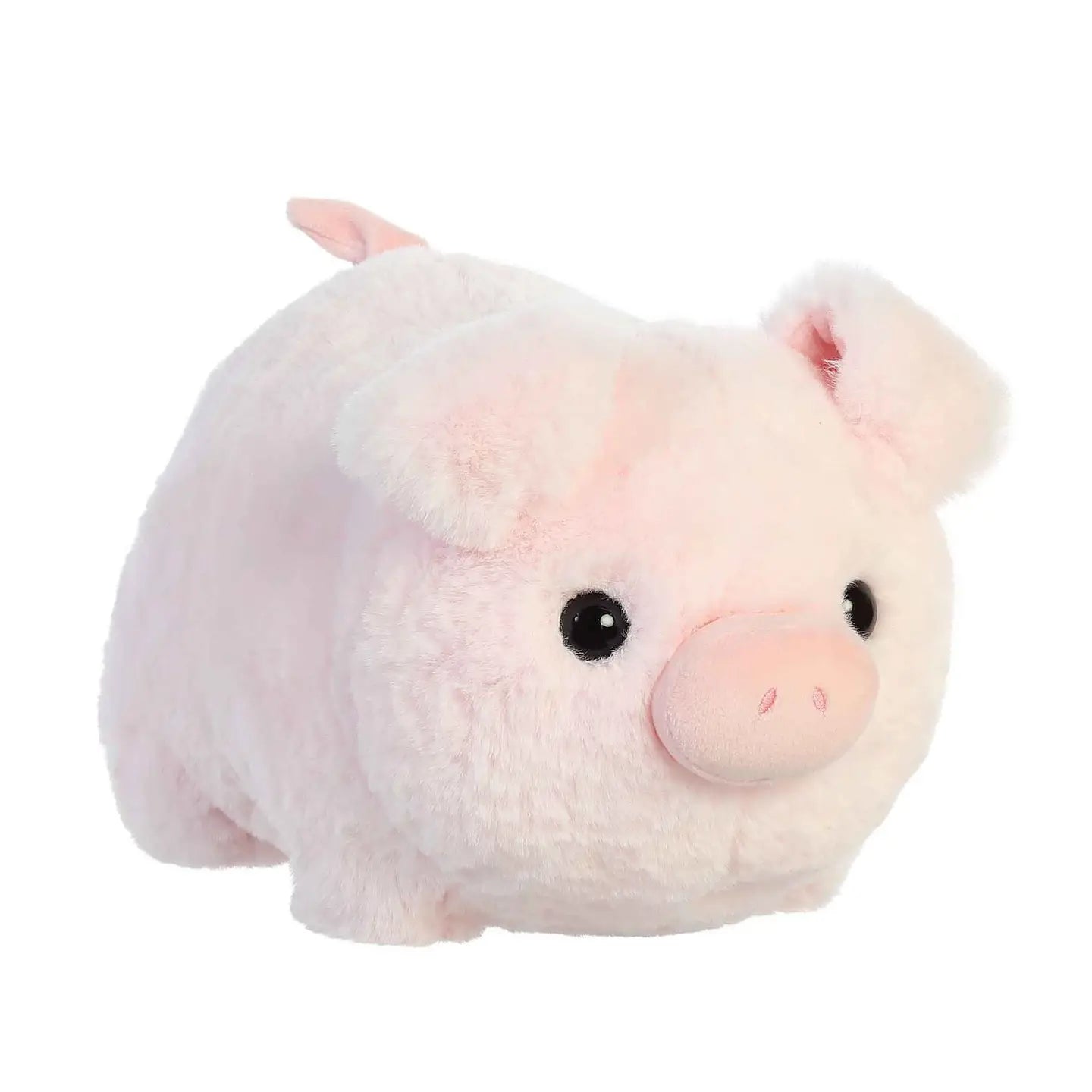 Plush pig toy on a white background