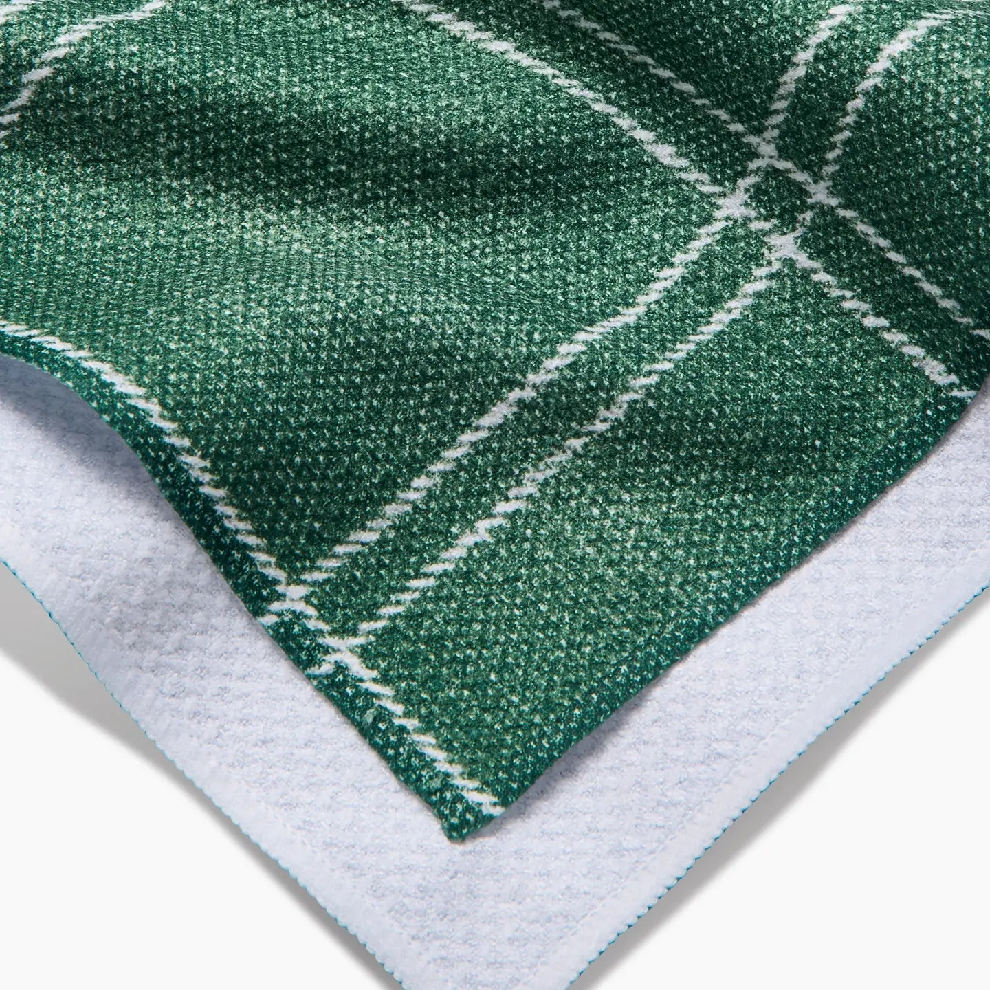 Geometry Tea Towel- Pine Forest Plaid