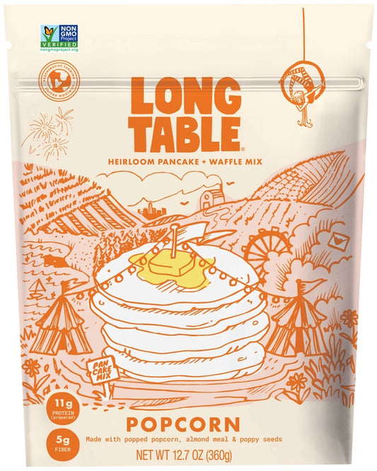 Long Table Popcorn Pancake Mix