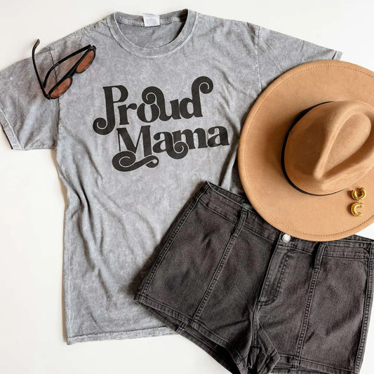 Proud Mama Mineral Washed Comfort Colors Tee