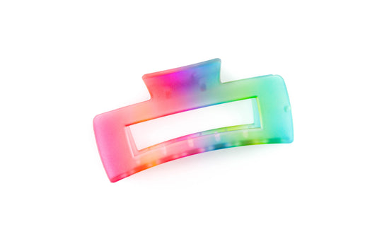 Rainbow Square Claw Clip