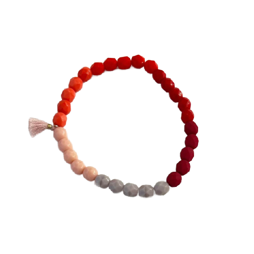 Colorblock Bracelet- Red