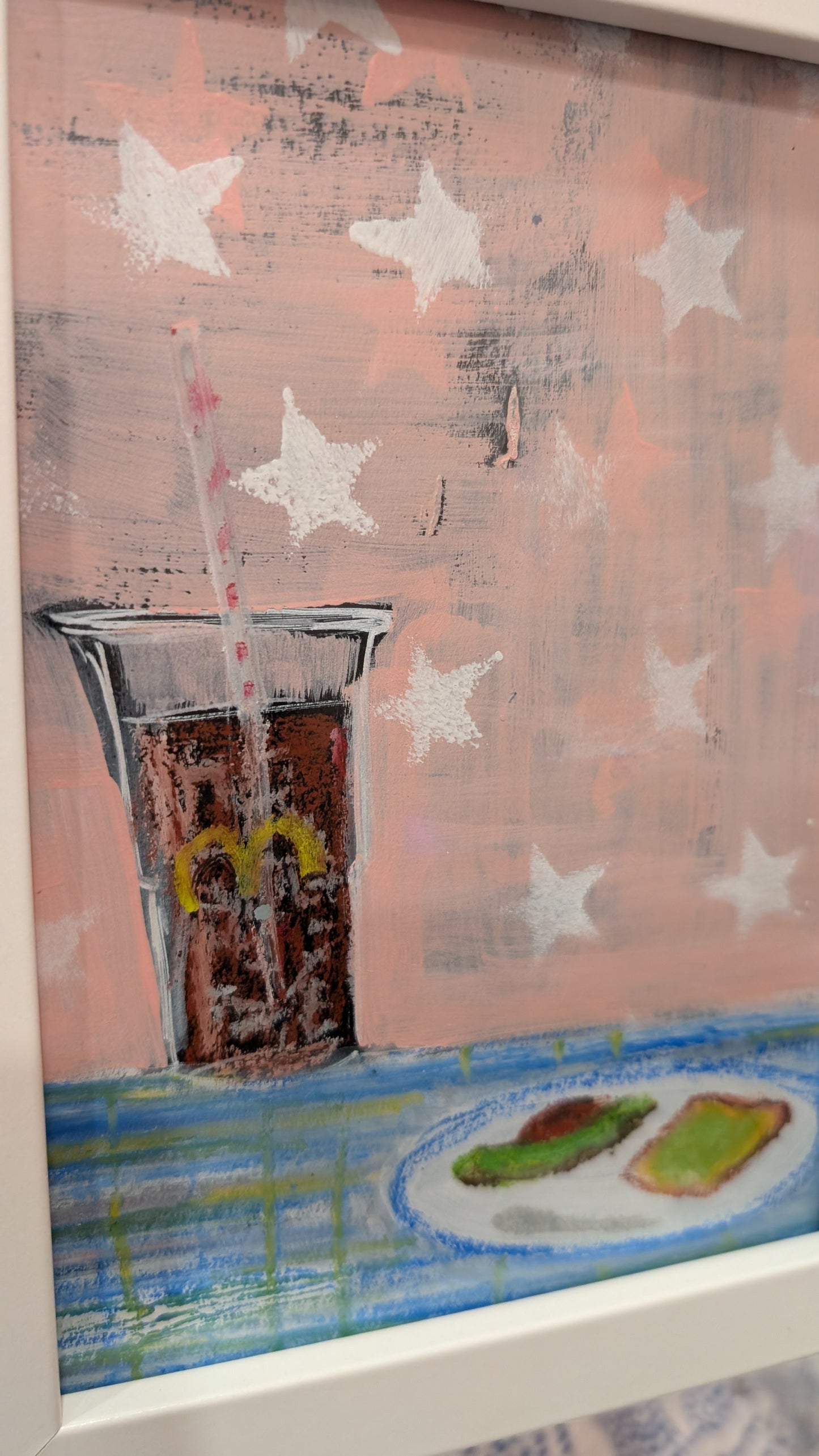 Girl Breakfast-Framed Original Art by E.McD