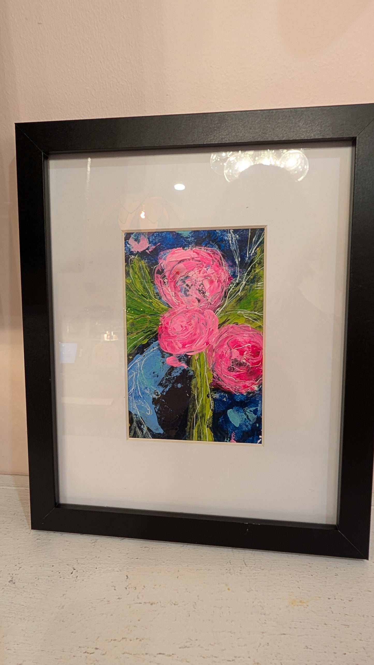 Art by E.McD-Ranunculus Trio Framed Original Art