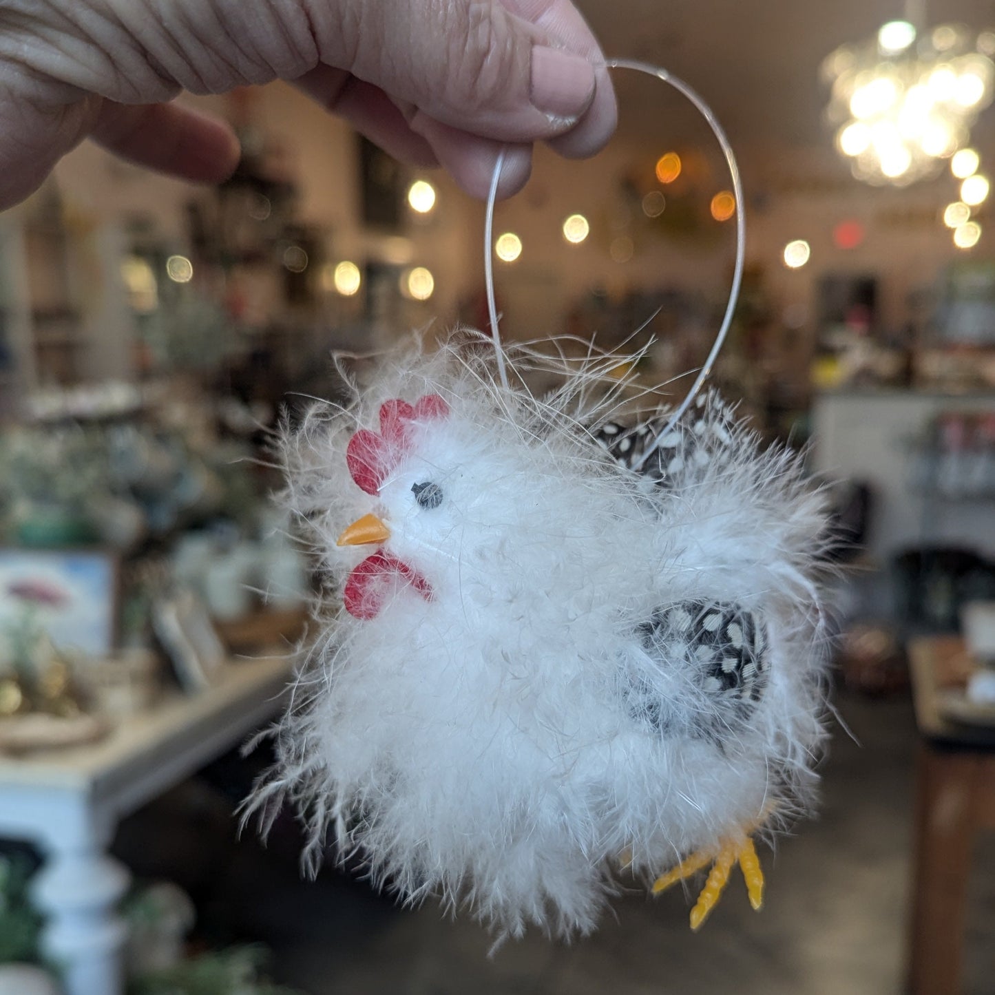 Fuzzy Chicken Ornament