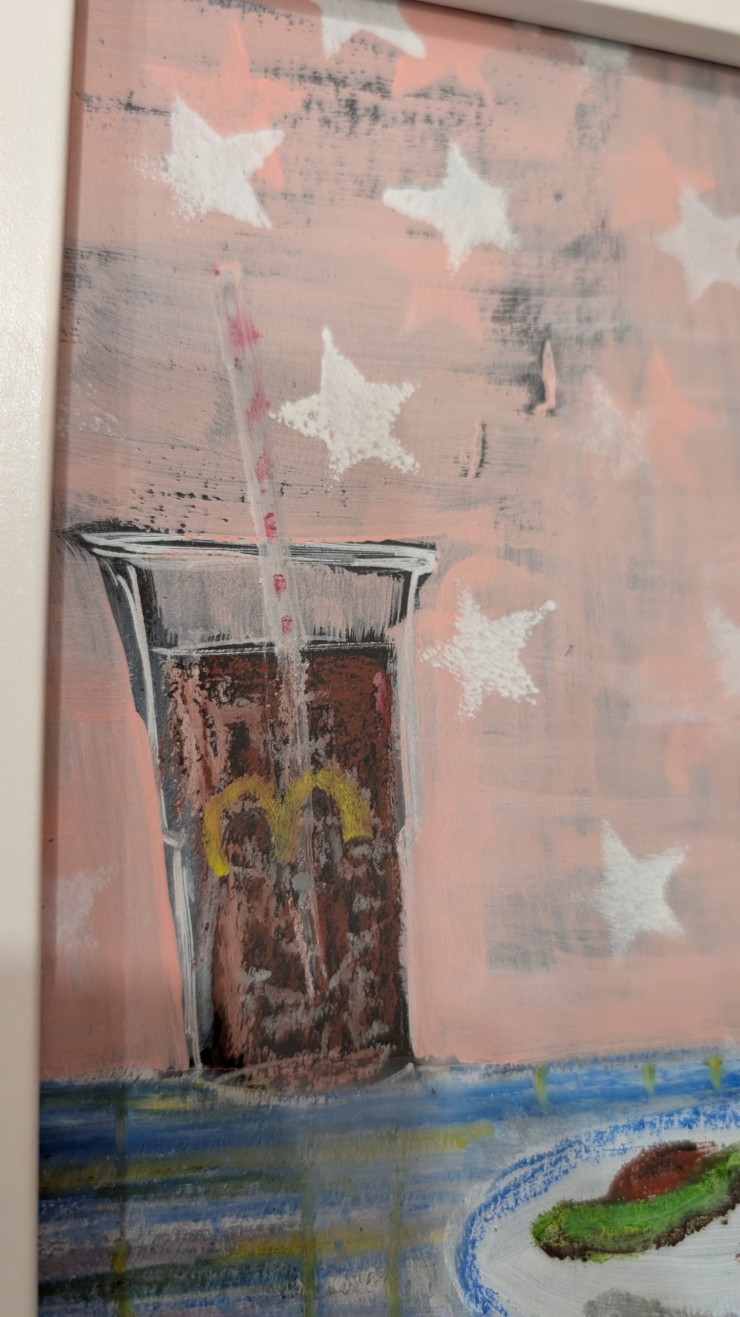 Girl Breakfast-Framed Original Art by E.McD