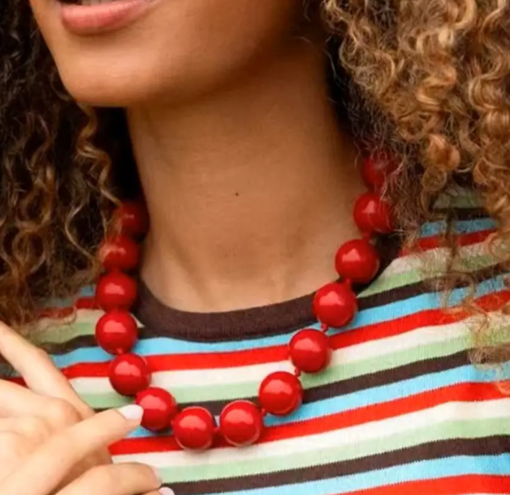 Retro Chunky Bead Necklace