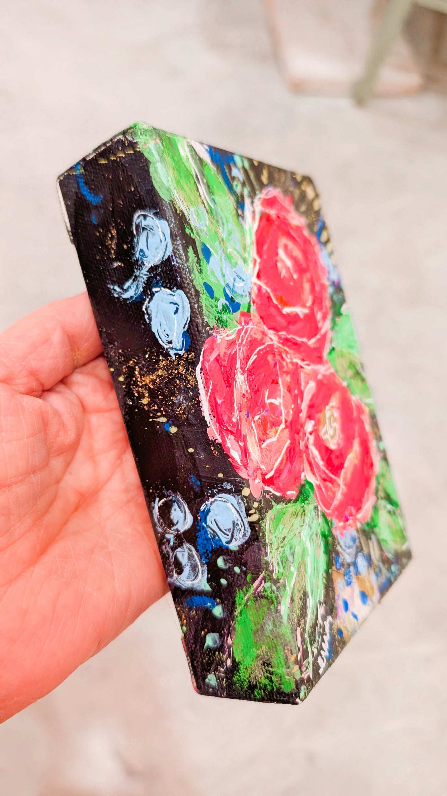 Roses and Bluettes-Art by E.McD